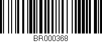 Código de barras (EAN, GTIN, SKU, ISBN): 'BR000368'