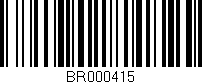 Código de barras (EAN, GTIN, SKU, ISBN): 'BR000415'