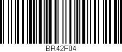 Código de barras (EAN, GTIN, SKU, ISBN): 'BR42F04'