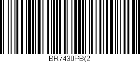 Código de barras (EAN, GTIN, SKU, ISBN): 'BR7430PB(2'