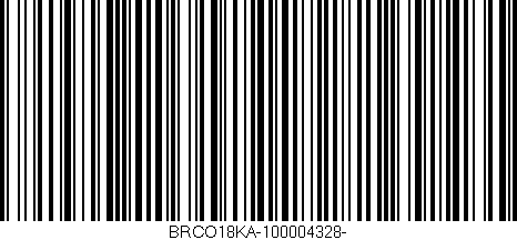 Código de barras (EAN, GTIN, SKU, ISBN): 'BRCO18KA-100004328-'