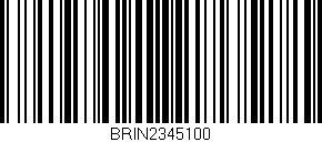 Código de barras (EAN, GTIN, SKU, ISBN): 'BRIN2345100'