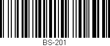 Código de barras (EAN, GTIN, SKU, ISBN): 'BS-201'