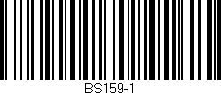 Código de barras (EAN, GTIN, SKU, ISBN): 'BS159-1'