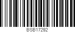 Código de barras (EAN, GTIN, SKU, ISBN): 'BSB17292'