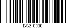 Código de barras (EAN, GTIN, SKU, ISBN): 'BSZ-0388'