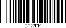 Código de barras (EAN, GTIN, SKU, ISBN): 'BT27PK'