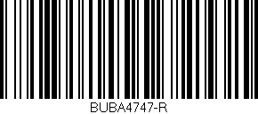 Código de barras (EAN, GTIN, SKU, ISBN): 'BUBA4747-R'