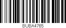 Código de barras (EAN, GTIN, SKU, ISBN): 'BUBA4765'