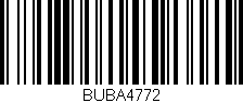 Código de barras (EAN, GTIN, SKU, ISBN): 'BUBA4772'