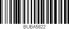 Código de barras (EAN, GTIN, SKU, ISBN): 'BUBA5822'
