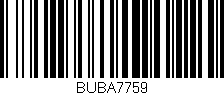 Código de barras (EAN, GTIN, SKU, ISBN): 'BUBA7759'