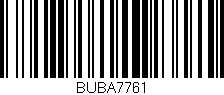 Código de barras (EAN, GTIN, SKU, ISBN): 'BUBA7761'
