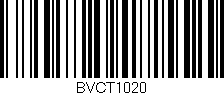 Código de barras (EAN, GTIN, SKU, ISBN): 'BVCT1020'