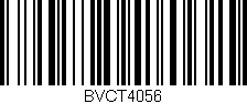 Código de barras (EAN, GTIN, SKU, ISBN): 'BVCT4056'