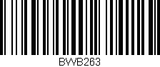 Código de barras (EAN, GTIN, SKU, ISBN): 'BWB263'