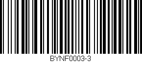 Código de barras (EAN, GTIN, SKU, ISBN): 'BYNF0003-3'