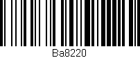 Código de barras (EAN, GTIN, SKU, ISBN): 'Ba8220'