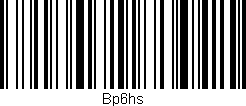 Código de barras (EAN, GTIN, SKU, ISBN): 'Bp6hs'