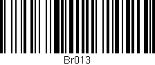Código de barras (EAN, GTIN, SKU, ISBN): 'Br013'