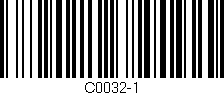 Código de barras (EAN, GTIN, SKU, ISBN): 'C0032-1'