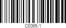 Código de barras (EAN, GTIN, SKU, ISBN): 'C0365-1'