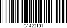 Código de barras (EAN, GTIN, SKU, ISBN): 'C1423181'