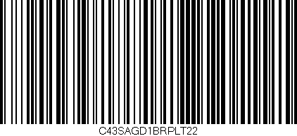 Código de barras (EAN, GTIN, SKU, ISBN): 'C43SAGD1BRPLT22'