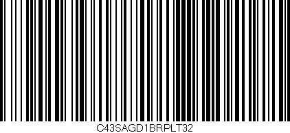 Código de barras (EAN, GTIN, SKU, ISBN): 'C43SAGD1BRPLT32'