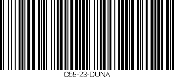 Código de barras (EAN, GTIN, SKU, ISBN): 'C59-23-DUNA'
