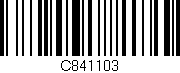 Código de barras (EAN, GTIN, SKU, ISBN): 'C841103'