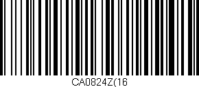 Código de barras (EAN, GTIN, SKU, ISBN): 'CA0824Z(16'