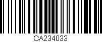 Código de barras (EAN, GTIN, SKU, ISBN): 'CA234033'