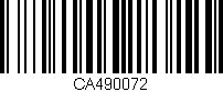 Código de barras (EAN, GTIN, SKU, ISBN): 'CA490072'