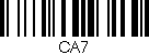 Código de barras (EAN, GTIN, SKU, ISBN): 'CA7'