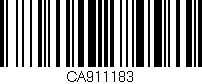 Código de barras (EAN, GTIN, SKU, ISBN): 'CA911183'