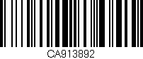 Código de barras (EAN, GTIN, SKU, ISBN): 'CA913892'