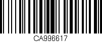 Código de barras (EAN, GTIN, SKU, ISBN): 'CA996617'