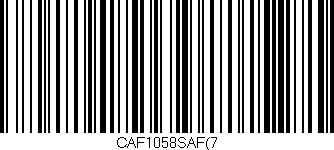 Código de barras (EAN, GTIN, SKU, ISBN): 'CAF1058SAF(7'