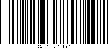 Código de barras (EAN, GTIN, SKU, ISBN): 'CAF1092ZIRE(7'