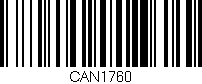 Código de barras (EAN, GTIN, SKU, ISBN): 'CAN1760'
