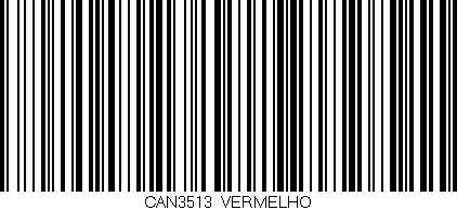 Código de barras (EAN, GTIN, SKU, ISBN): 'CAN3513/VERMELHO'