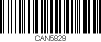 Código de barras (EAN, GTIN, SKU, ISBN): 'CAN5829'