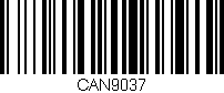 Código de barras (EAN, GTIN, SKU, ISBN): 'CAN9037'