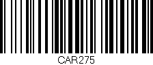 Código de barras (EAN, GTIN, SKU, ISBN): 'CAR275'
