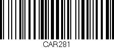 Código de barras (EAN, GTIN, SKU, ISBN): 'CAR281'