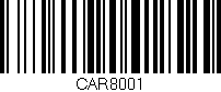 Código de barras (EAN, GTIN, SKU, ISBN): 'CAR8001'