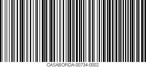 Código de barras (EAN, GTIN, SKU, ISBN): 'CASABORDA-00734-0002'