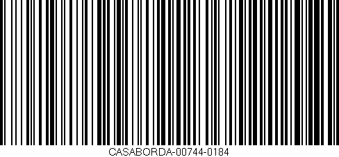 Código de barras (EAN, GTIN, SKU, ISBN): 'CASABORDA-00744-0184'