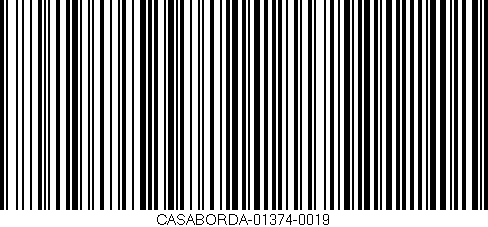 Código de barras (EAN, GTIN, SKU, ISBN): 'CASABORDA-01374-0019'